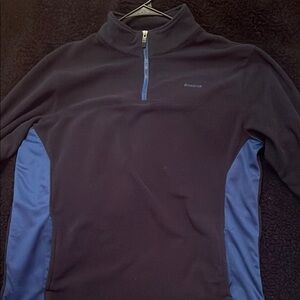 Reebok Navy Blue and Blue Quarter-Zip Pullover